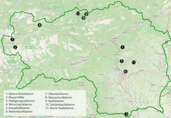Klamm Steiermark Karte