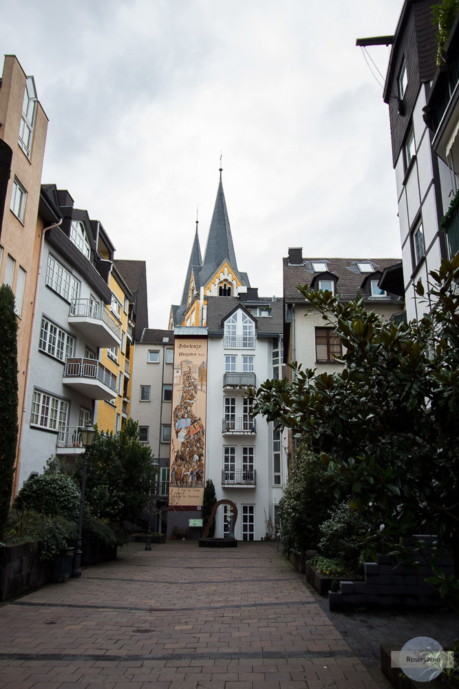 Hof zwischen Wohnhäusern in Koblenz