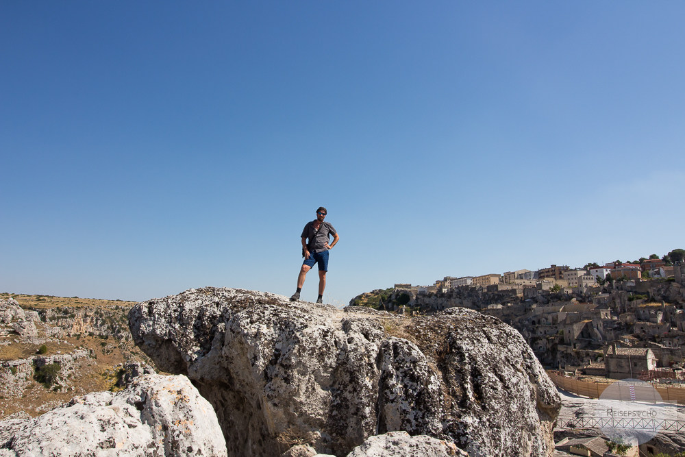 Felsen erklimmen in Matera