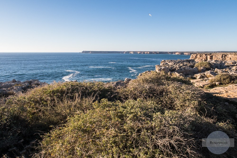 Blick auf das Cabo de Sao Vicente in Portugal