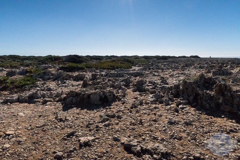 Karge Landschaft am Cabo de Sao Vicente, dem südwestlichsten Punkt Europas