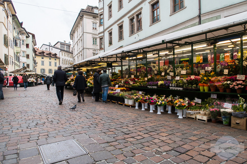 Markt in Bozen in der Altstadt