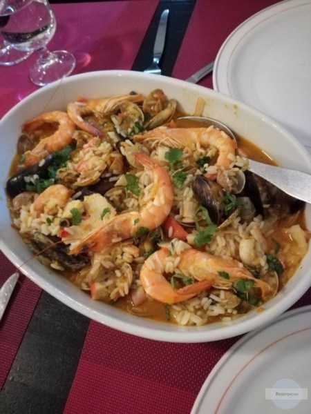 Reis mit Meeresfrüchten - Essen an der Algarve