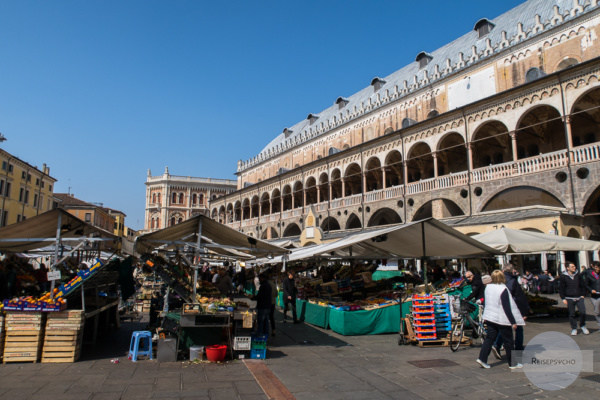 Markt auf der Piazza delle Erbe in Padua