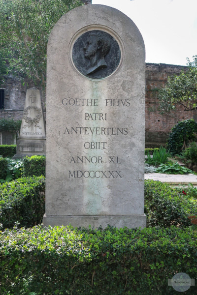 Grab von Goethes Sohn am Cimitero Acattolico