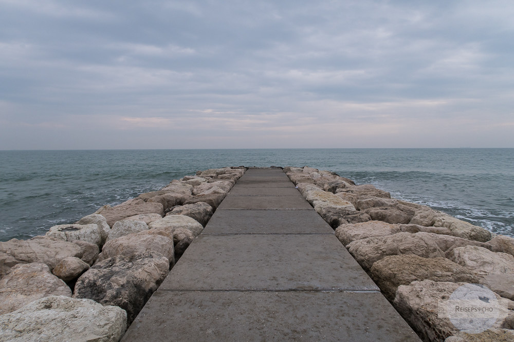 Der Lido in Venedig im März