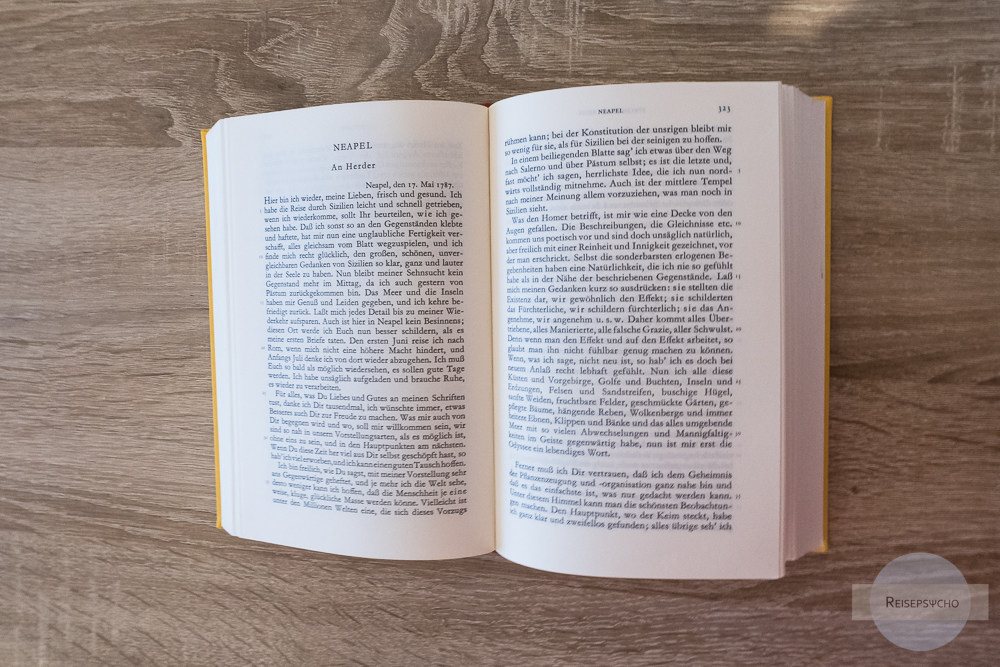 Buch Goethe Italienische Reise als Reiseinspiration