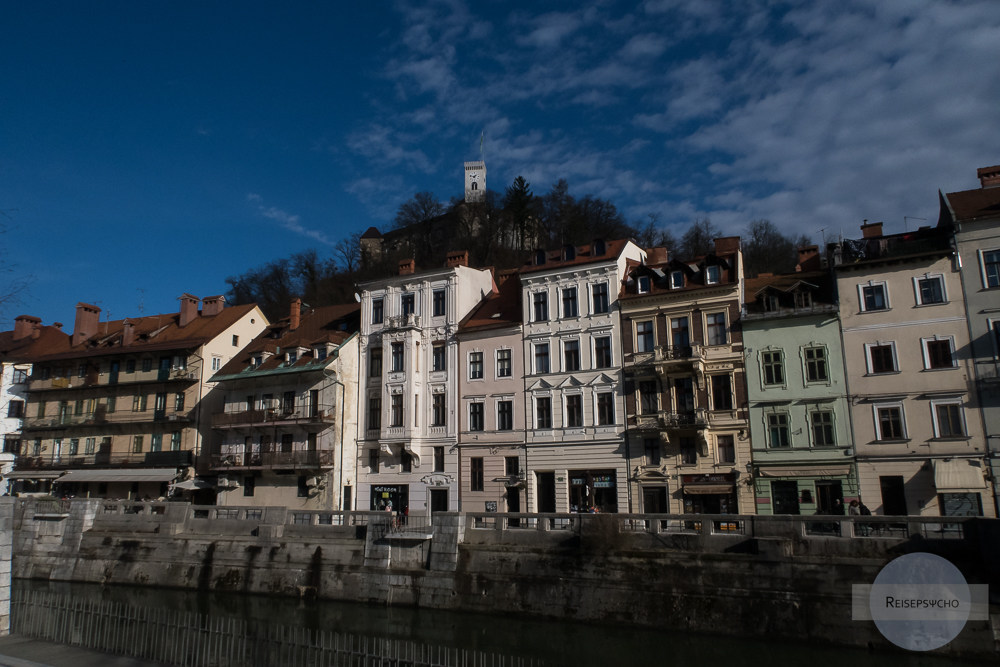 Ljubljana Ufer und Burg