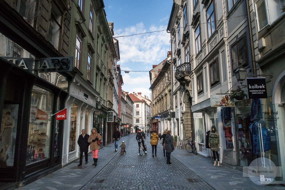 Fußgänerzone in Ljubljana