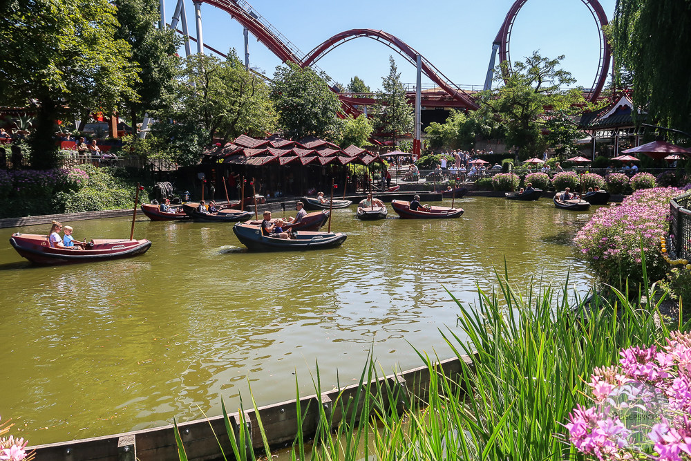 Tivoli Park in Kopenhagen im Sommer