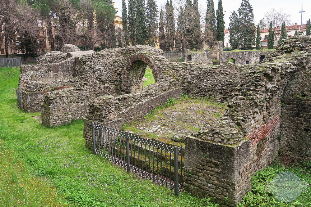 Die Ruinen des Amphitheaters in Arezzo