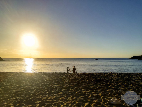 Sonnenuntergang im Guadeloupe Urlaub