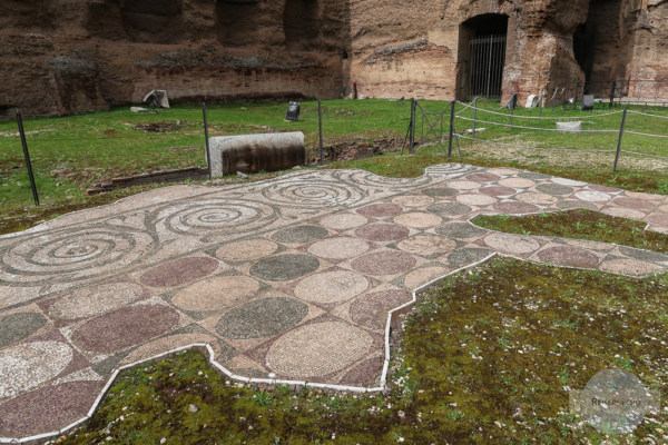 Mosaik in der Caracalla Therme in Rom