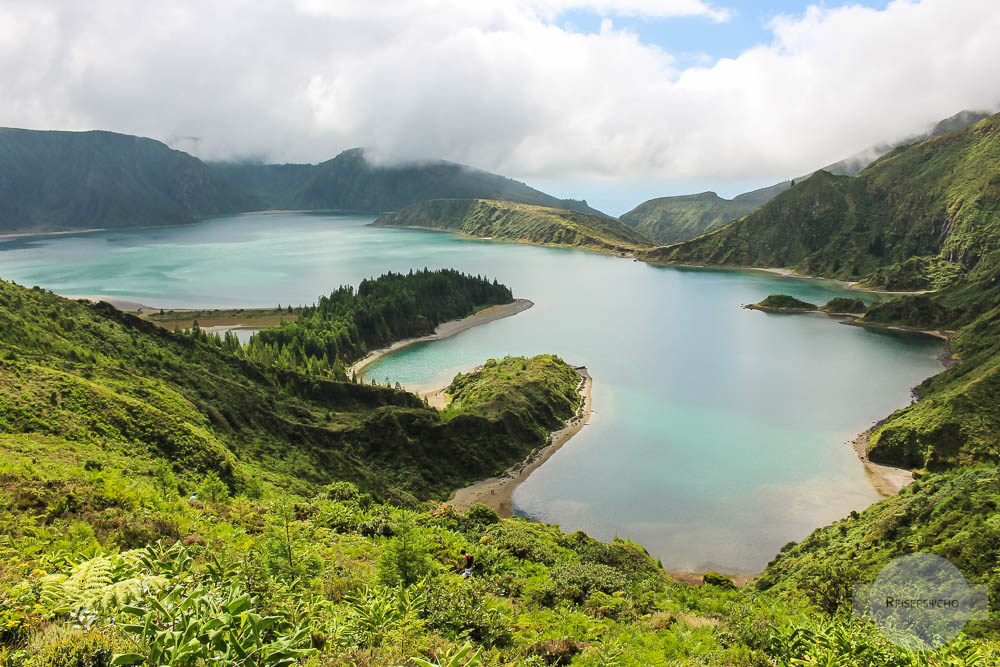 Ausblick auf den Lagoa do Fogo auf den Azoren