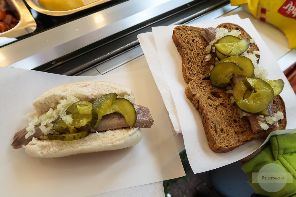 Fischbrötchen essen in Amsterdam