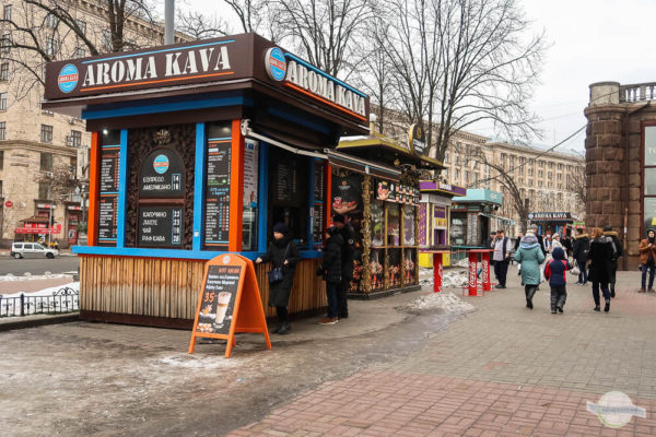 Kaffee Kiosk in der Ukraine