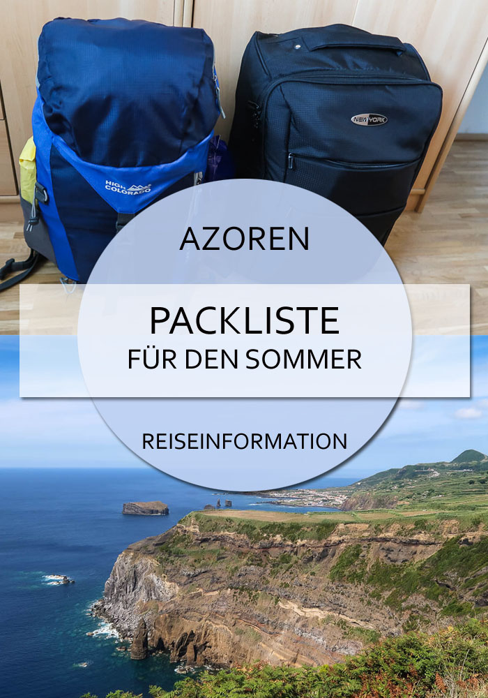 Pin Packliste Azoren für den Sommer mit Handgepäck