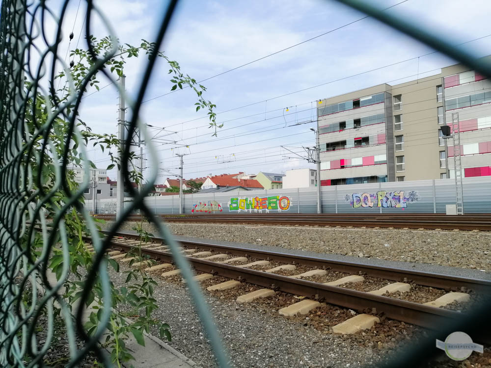 Schienen beim Hauptbahnhof in Graz