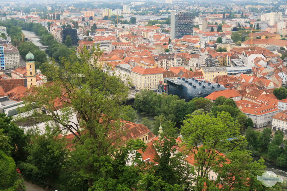 Kunsthaus Graz von oben