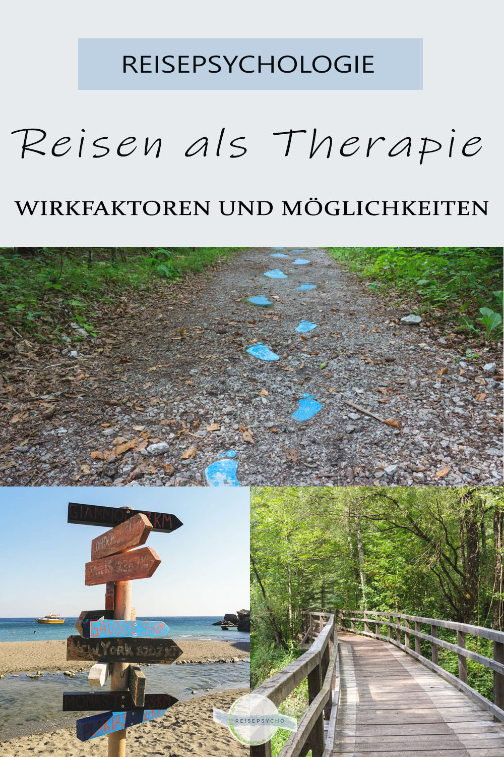 Reisen als Therapie - Pin