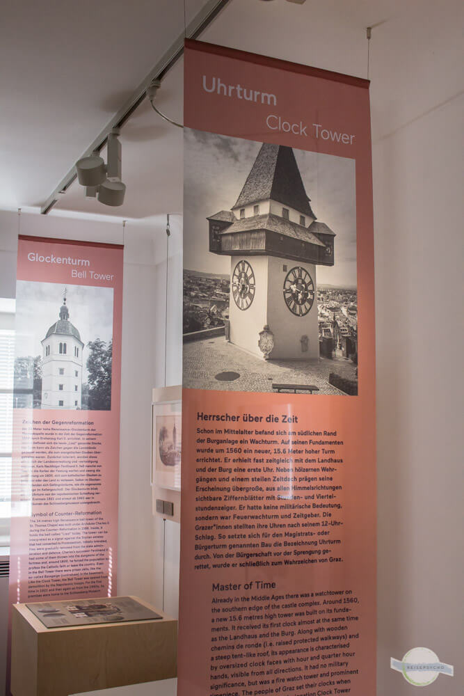 Schloßberg Museum Graz innen