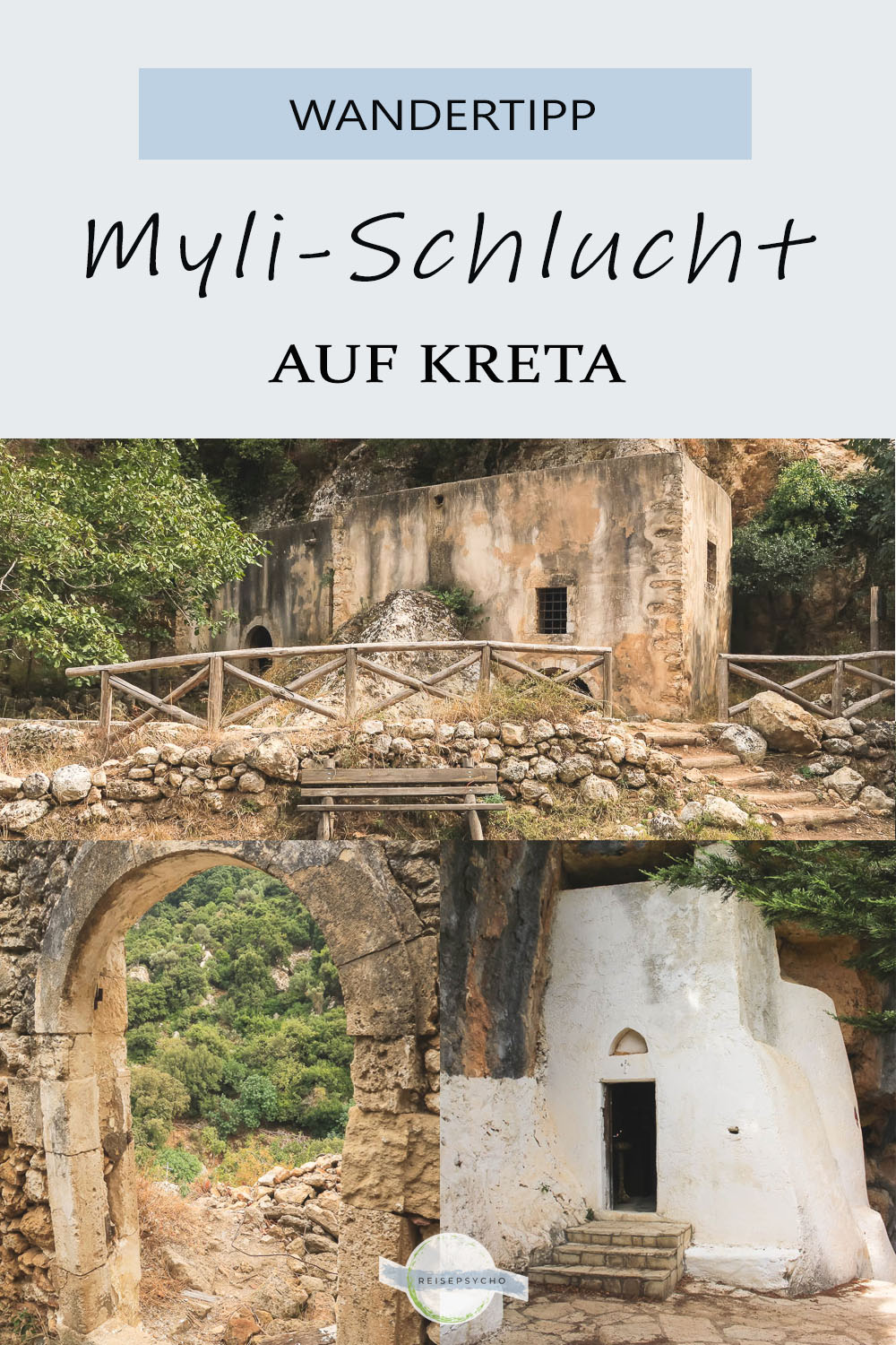 Pin Wandern in der Myli-Schlucht auf Kreta