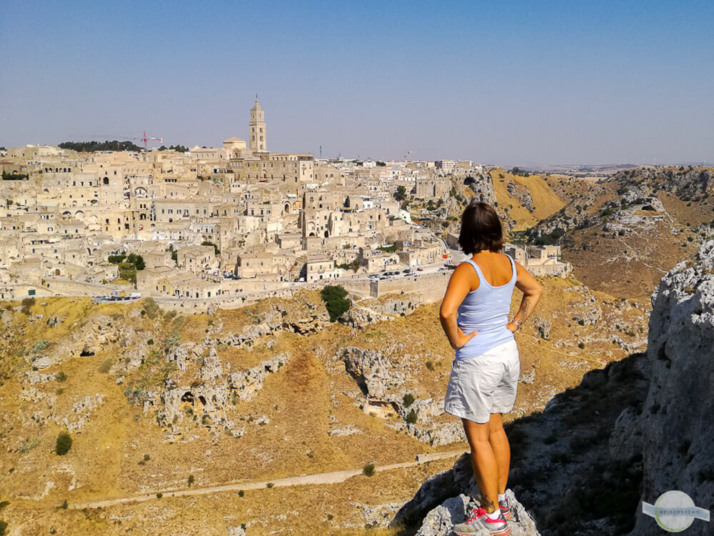 Blick auf Matera von der Belvedere aus