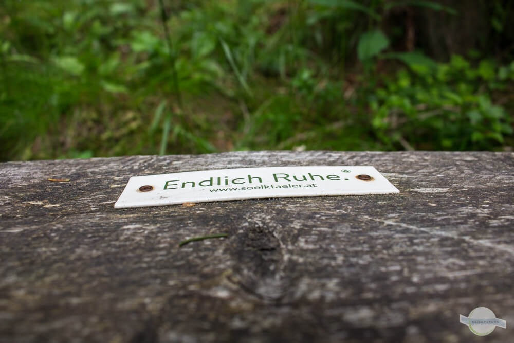 "Endlich Ruhe" Mottoschild