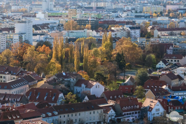 Volksgarten Graz von oben