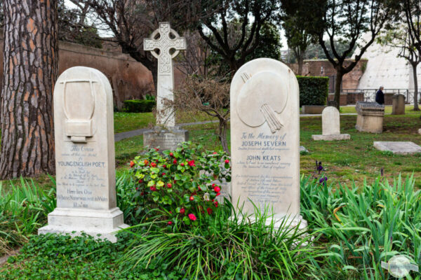Das berühmte Grab von John Keats in Rom