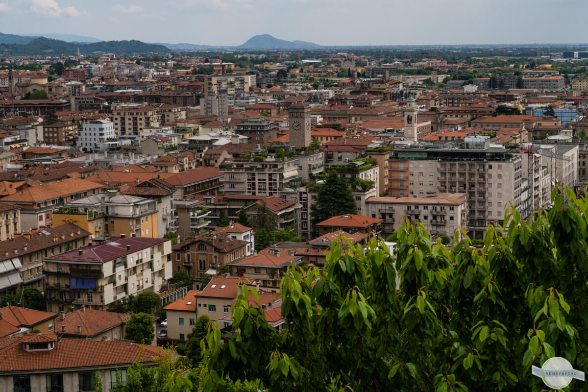 Bergamo Blick auf die Unterstadt