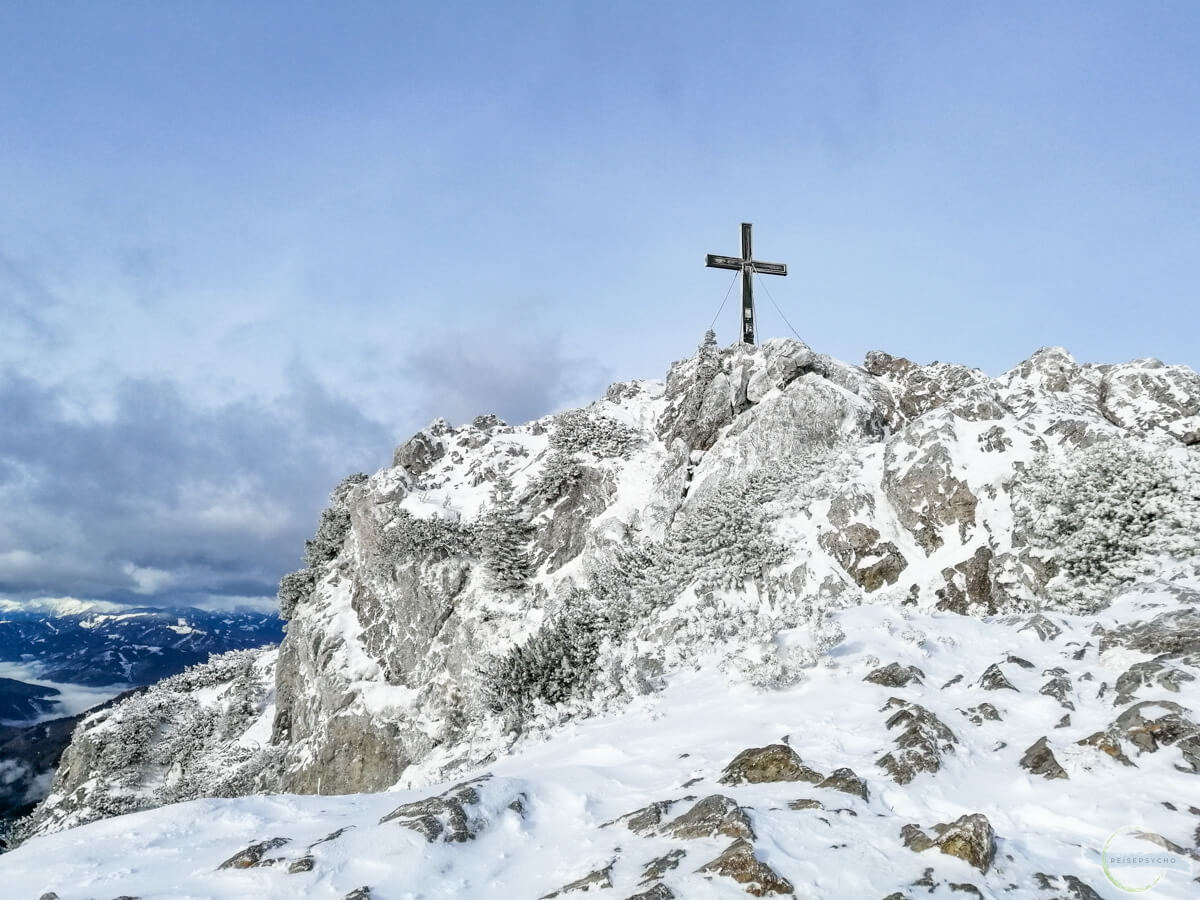 Hochlantsch Gipfel im Schnee