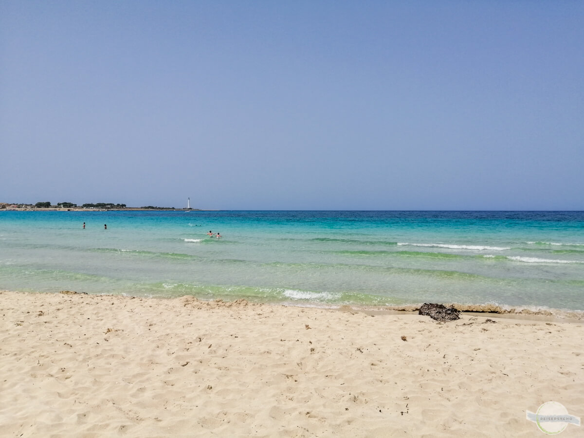 Strand in San Vito Lo Capo - türkises Wasser