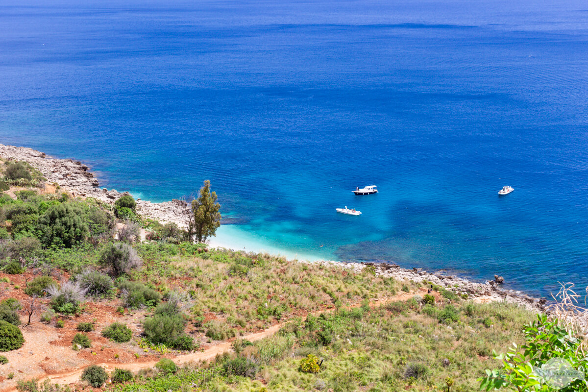Strand Cala dell'Uzzo im Naturreservat Zingaro auf Sizilien
