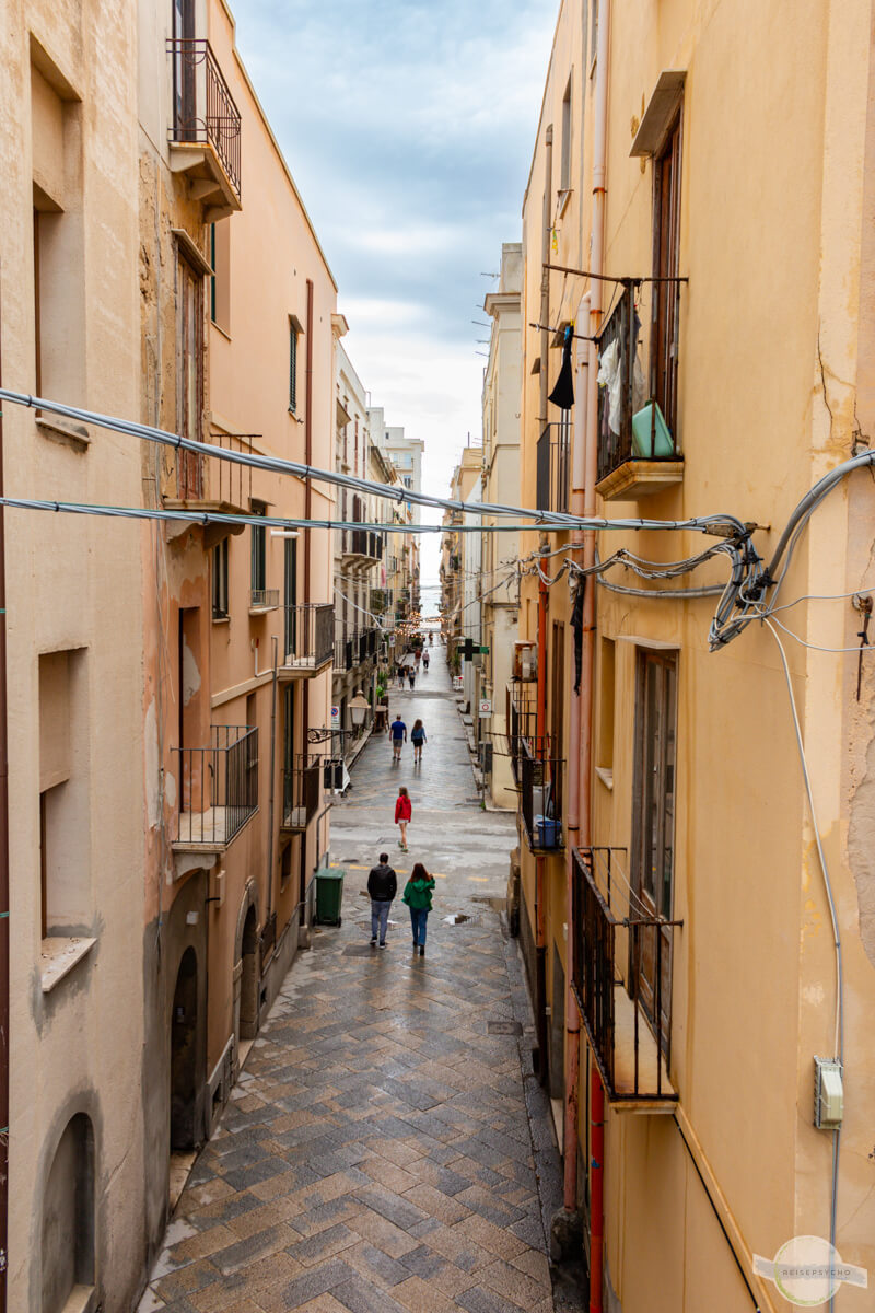 Die engen Gassen in der Altstadt von Trapani