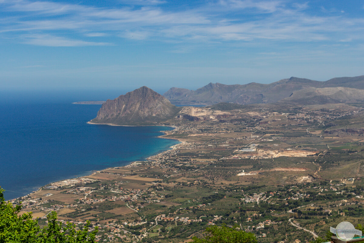 Westküste Sizilien Ausblick von Erice aus