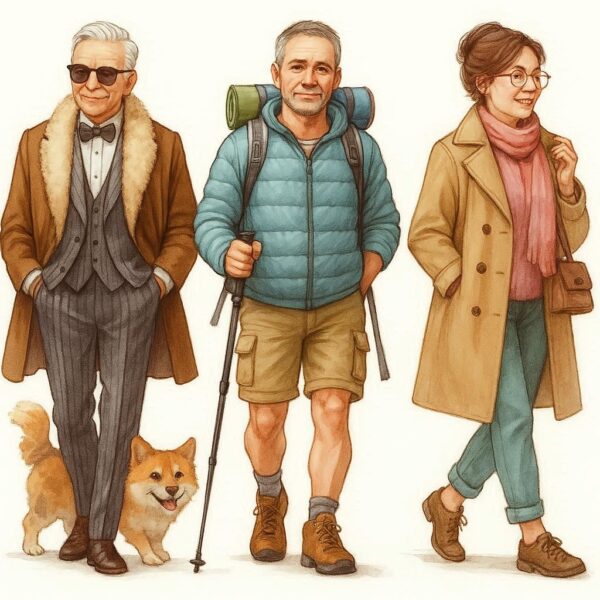 Unterschiedliche Babyboomer Reisetypen