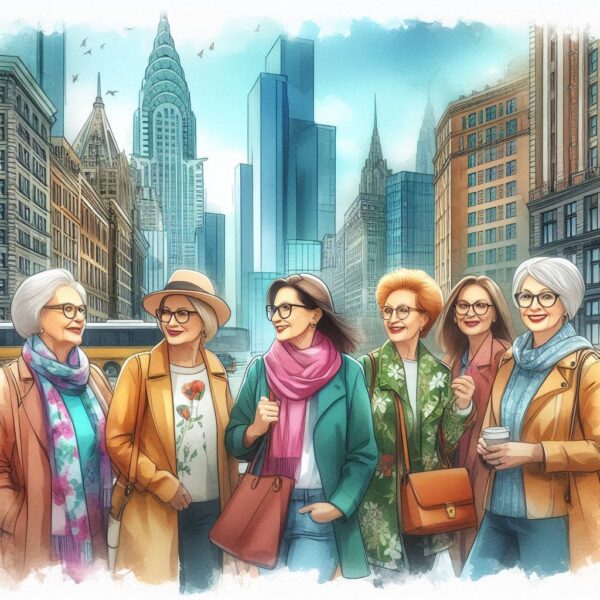 Ältere Frauen auf Reisen