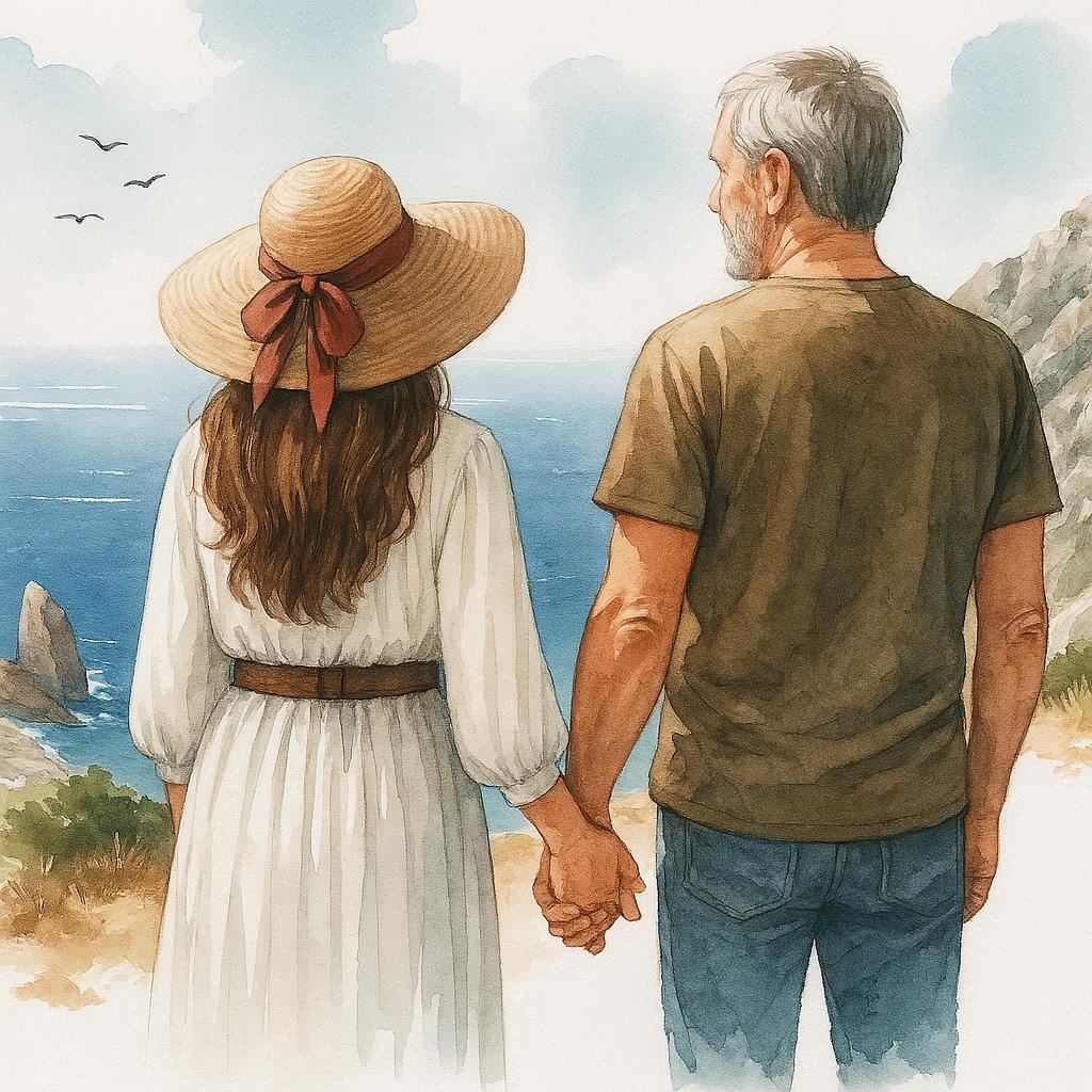 Babyboomer glücklich auf Reisen