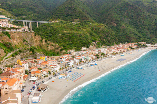 Strand in Scilla von oben