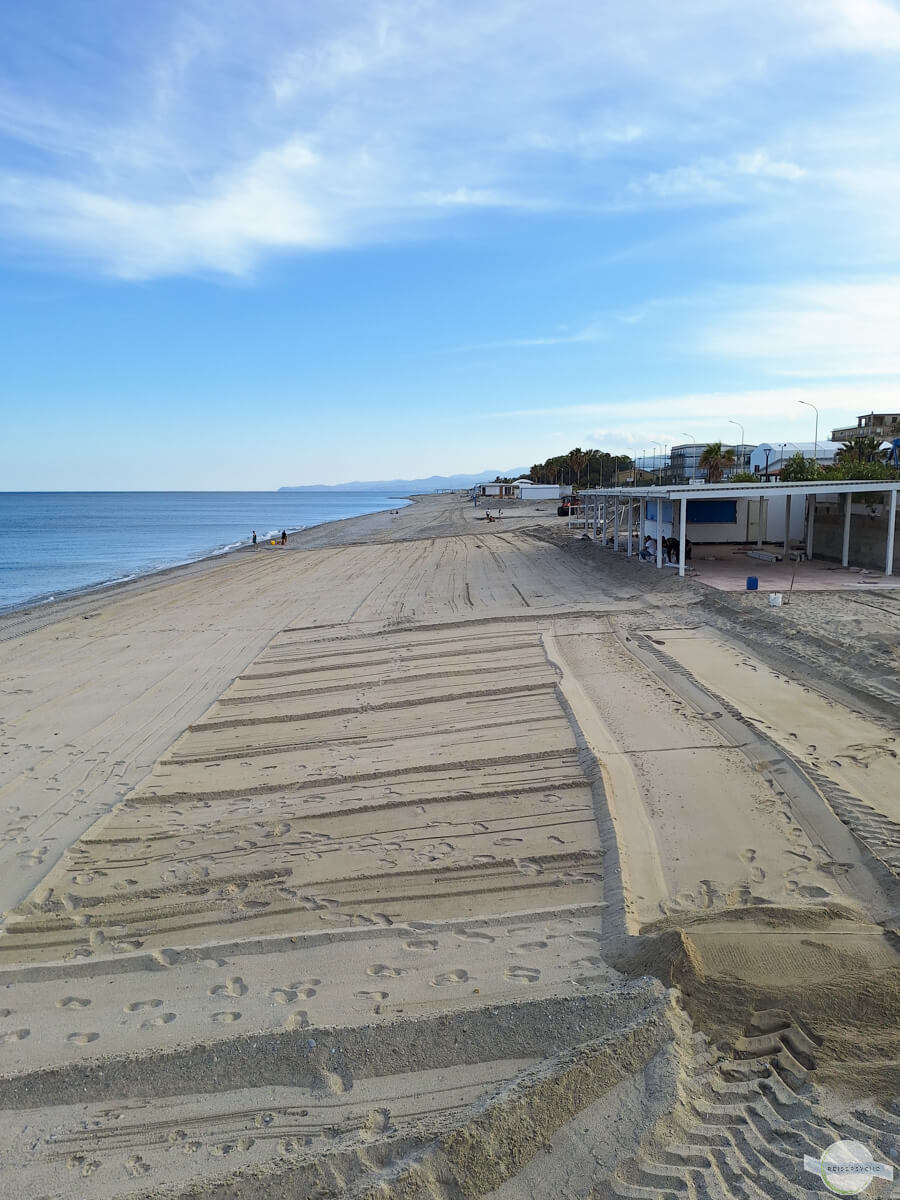 Strand in Kalabrien in Vorbereitung