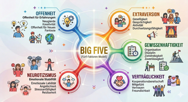 Grafik Big Five Persönlichkeitsfaktoren