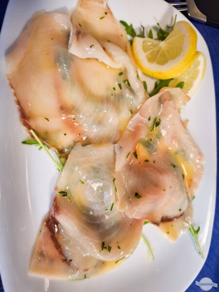 Schwertfisch-Carpaccio in der Trattoria dal Pres